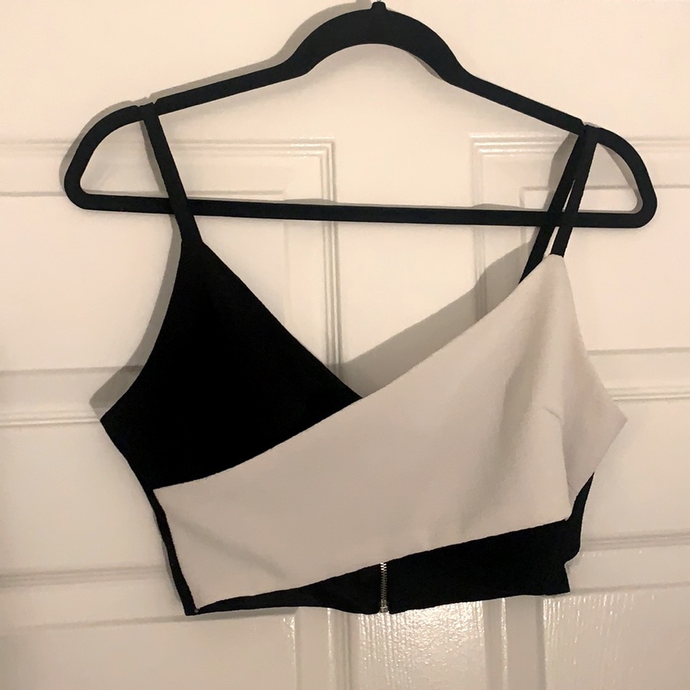 Black and white crop